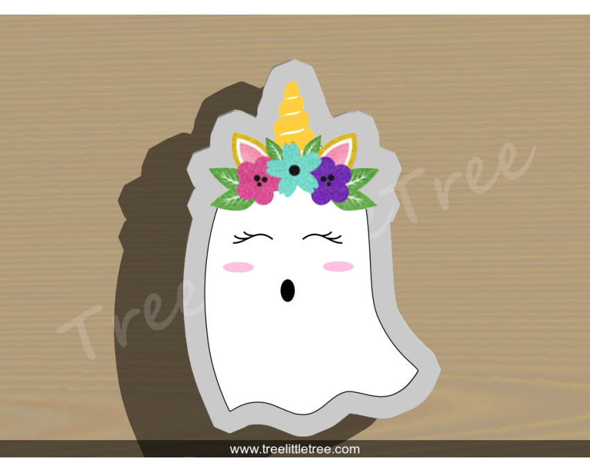 Unicorn Boo Cookie Cutter. Halloween Cookie Cutter. 