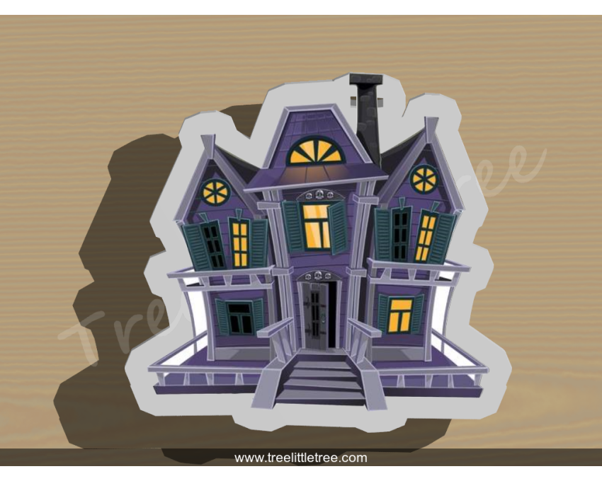 Haunted House Cookie Cutter. Halloween Cookie Cutter.