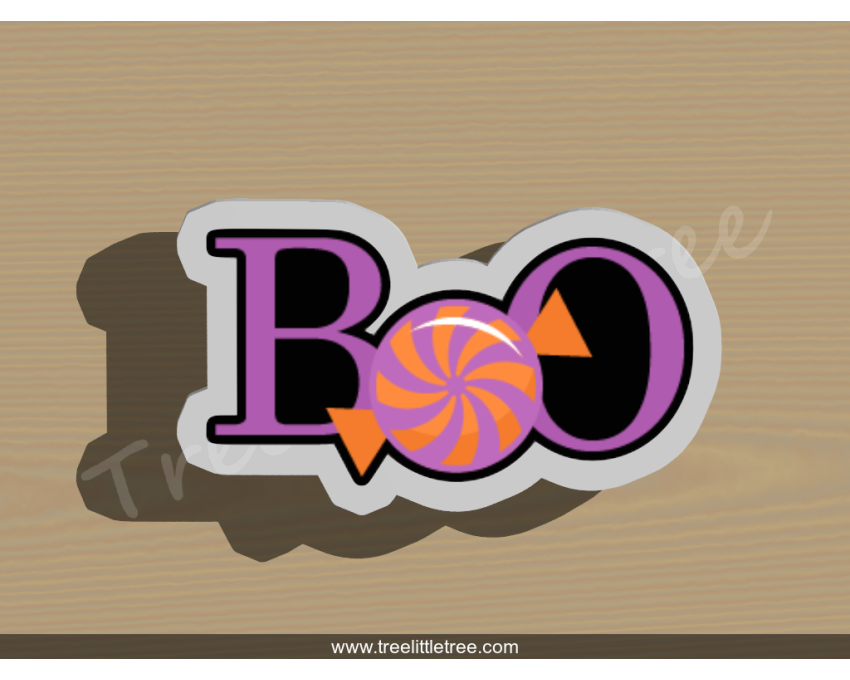 Boo Style 3 Cookie Cutter. Halloween Cookie Cutter.