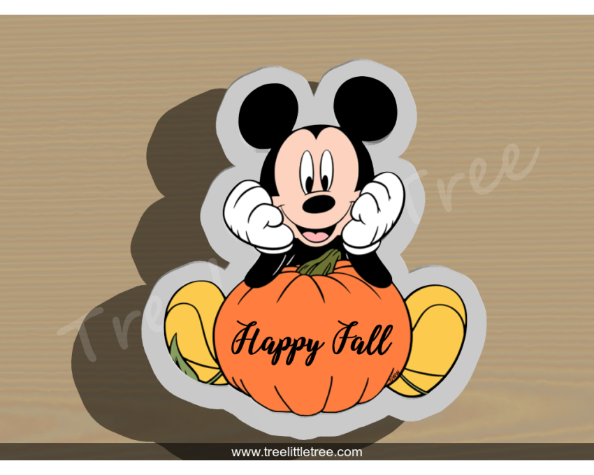 Mickey Pumpkin Plaque Cookie Cutter. Fall Season Cookie Cutter. Thanksgiving Cookie Cutter