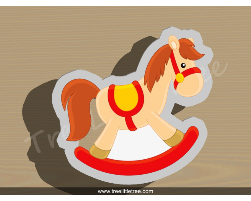 Wood Horse Cookie Cutter. Baby Shower Cookie Cutter. Cowboy Baby Cookie Cutter