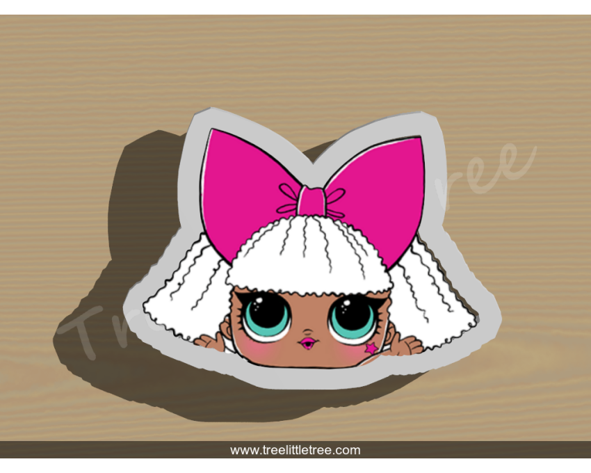 Diva Cookie Cutter. LOL Dolls Cookie Cutter
