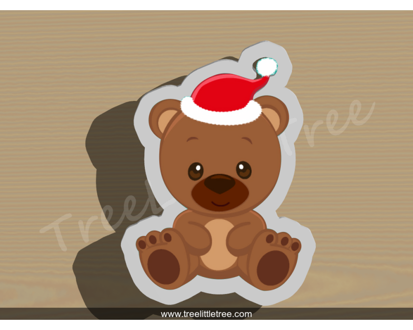 Christmas Bear Cookie Cutter. Christmas Cookie Cutter.  Animal Cookie Cutter