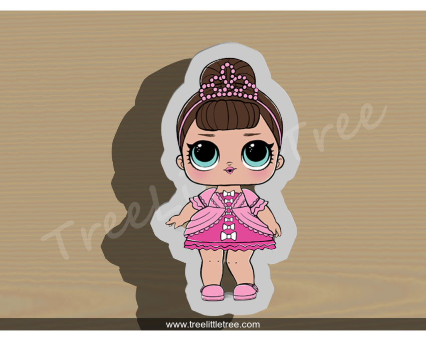 Fancy Full Body Cookie Cutter. LOL Dolls Cookie Cutter