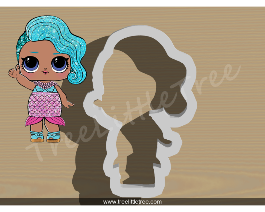 Splash Queen Full Body Cookie Cutter. LOL Dolls Cookie Cutter