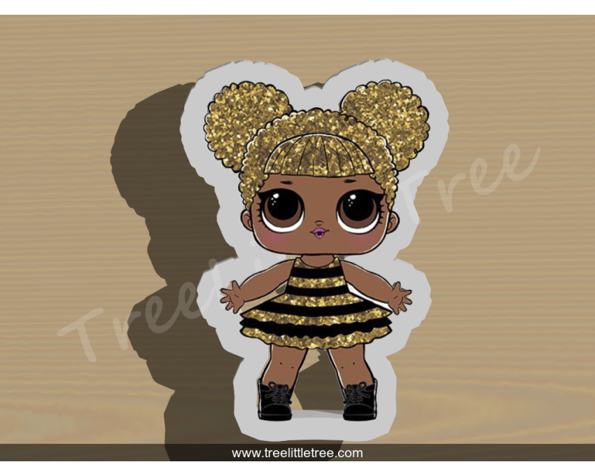 Queen Bee Glitter Full Body Cookie Cutter. LOL Dolls Cookie Cutter
