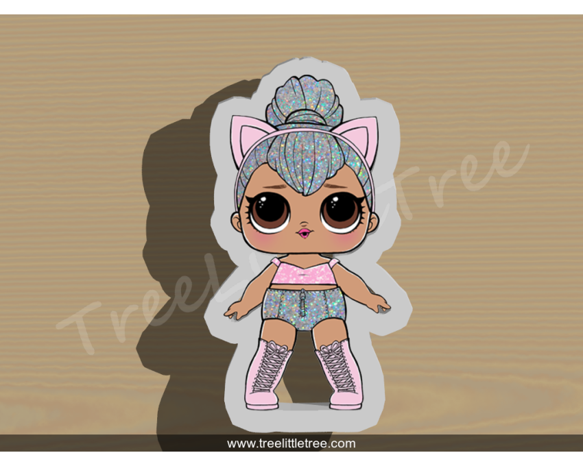 Kitty Queen Full Body Cookie Cutter. LOL Dolls Cookie Cutter