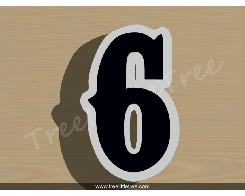 Carnival Number Six Cookie Cutter. Number Cookie Cutter