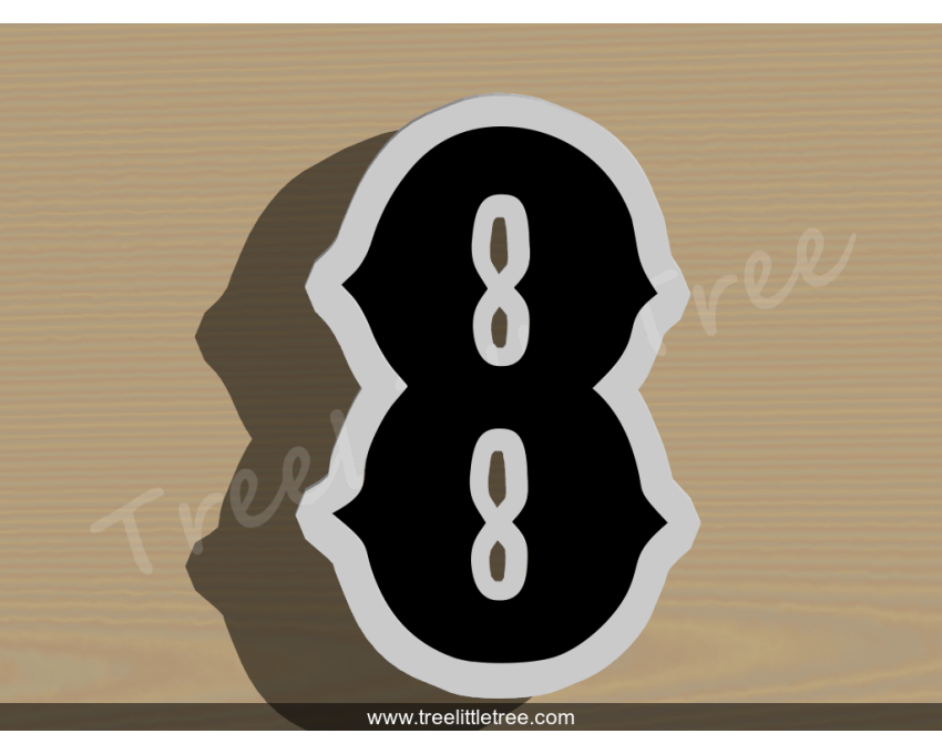 Carnival Number Eight Cookie Cutter. Number Cookie Cutter