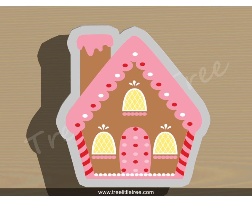 Gingerbread House Style 1 Cookie Cutter. Christmas Cookie Cutter