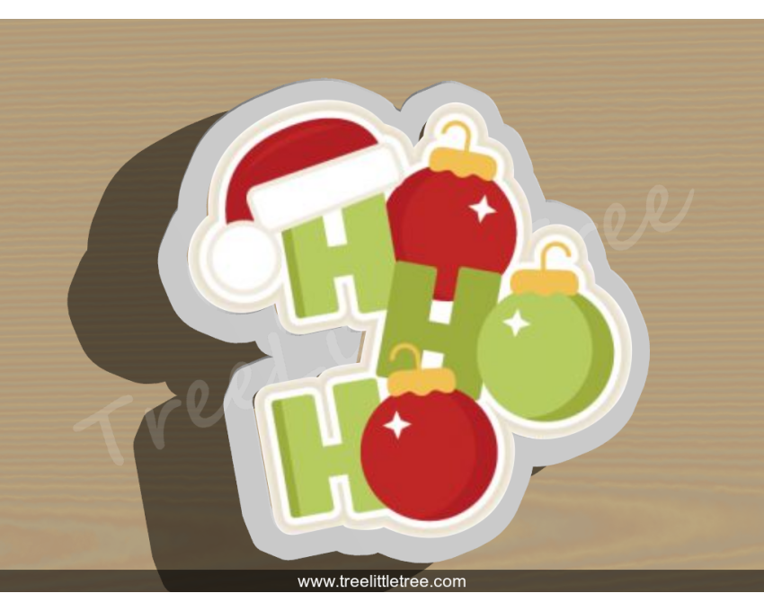 HoHoHo Cookie Cutter. Christmas Cookie Cutter.  Animal Cookie Cutter