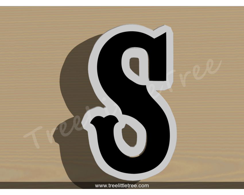 Carnival Letter S Cookie Cutter. Alphabet Cookie Cutter