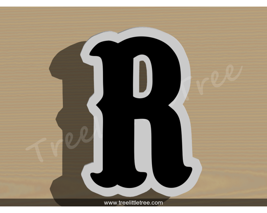 Carnival Letter R Cookie Cutter. Alphabet Cookie Cutter