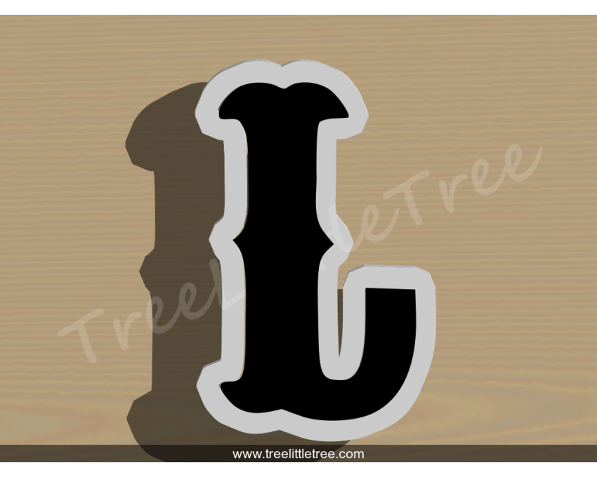 Carnival Letter L Cookie Cutter. Alphabet Cookie Cutter