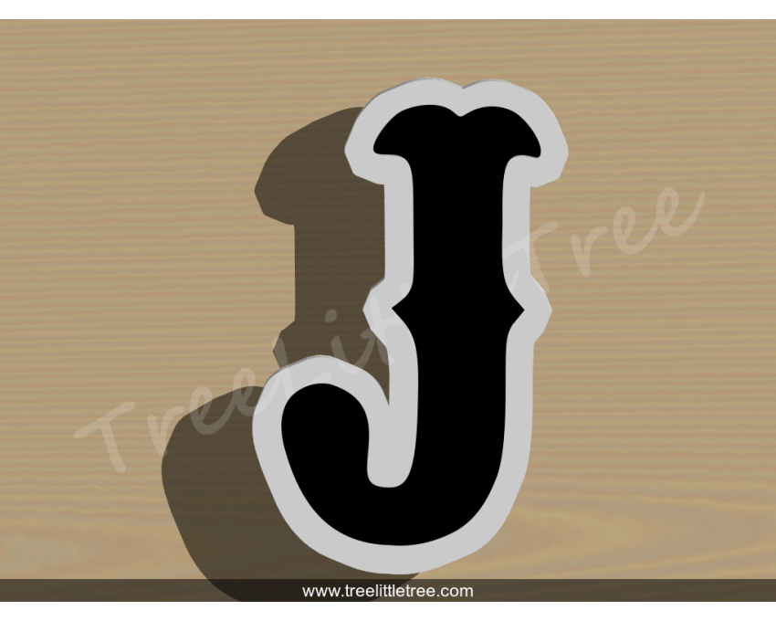 Carnival Letter J Cookie Cutter. Alphabet Cookie Cutter
