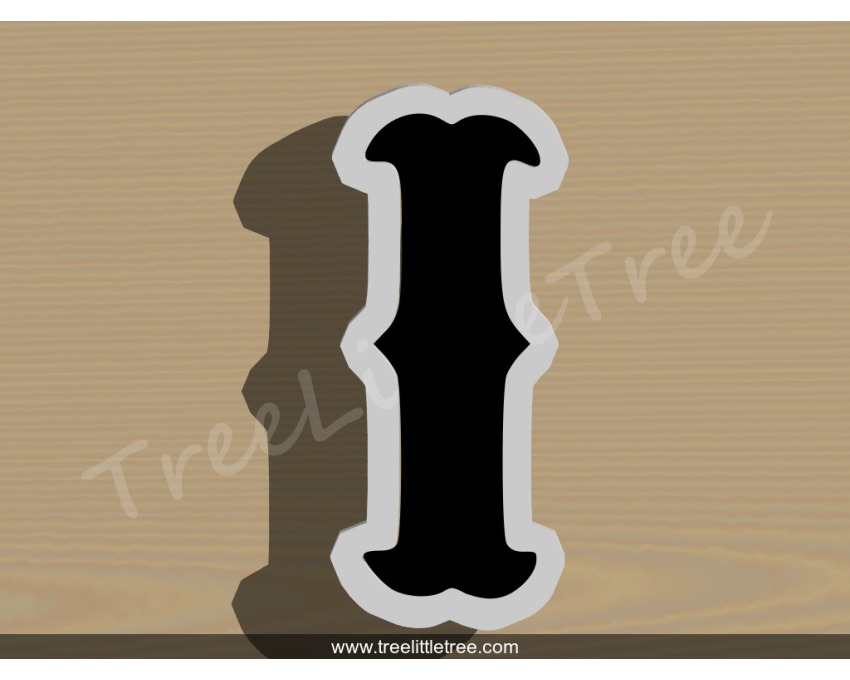 Carnival Letter I Cookie Cutter. Alphabet Cookie Cutter