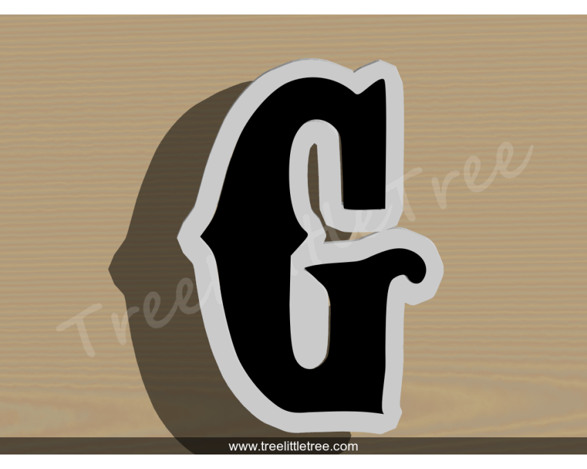 Carnival Letter G Cookie Cutter. Alphabet Cookie Cutter