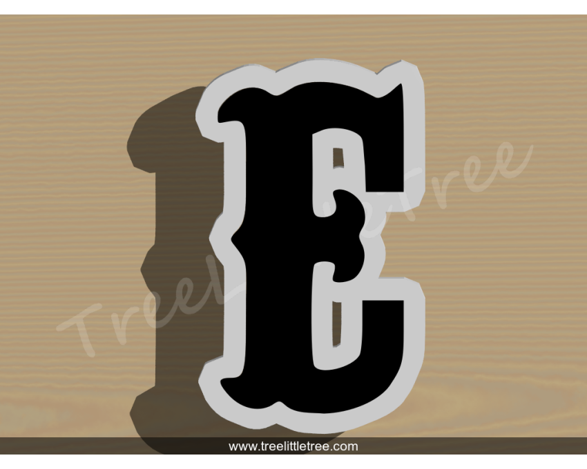 Carnival Letter E Cookie Cutter. Alphabet Cookie Cutter