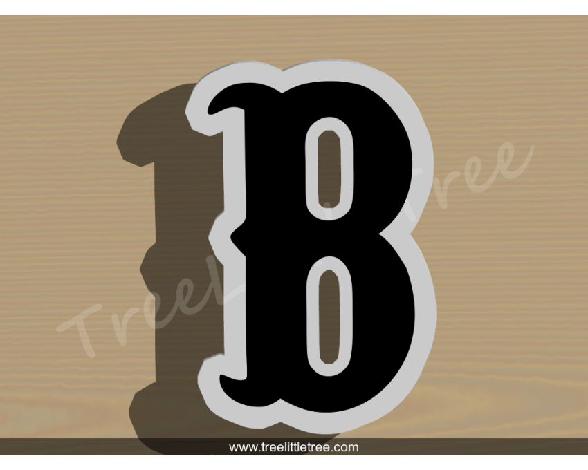 Carnival Letter B Cookie Cutter. Alphabet Cookie Cutter