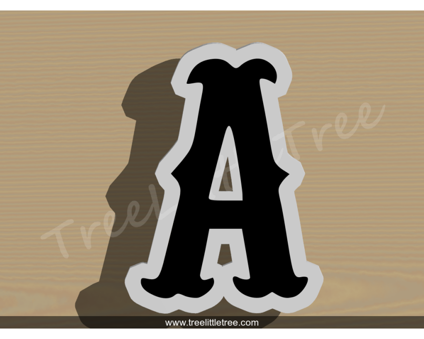 Carnival Letter A Cookie Cutter. Alphabet Cookie Cutter