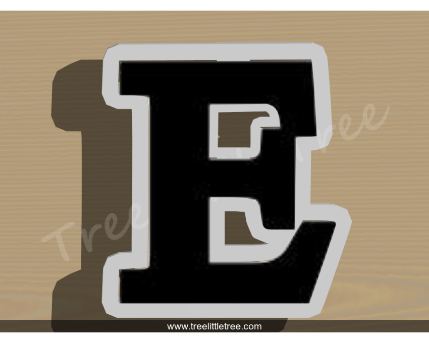 Greek Letter Epsilon Cookie Cutter. Alphabet Cookie Cutter