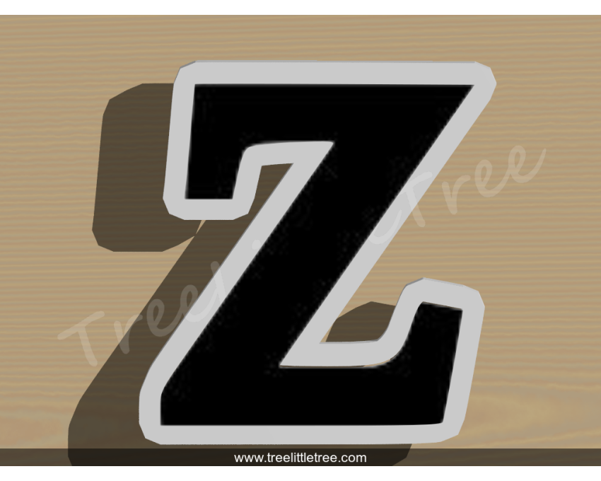 Greek Letter Zeta Cookie Cutter. Alphabet Cookie Cutter
