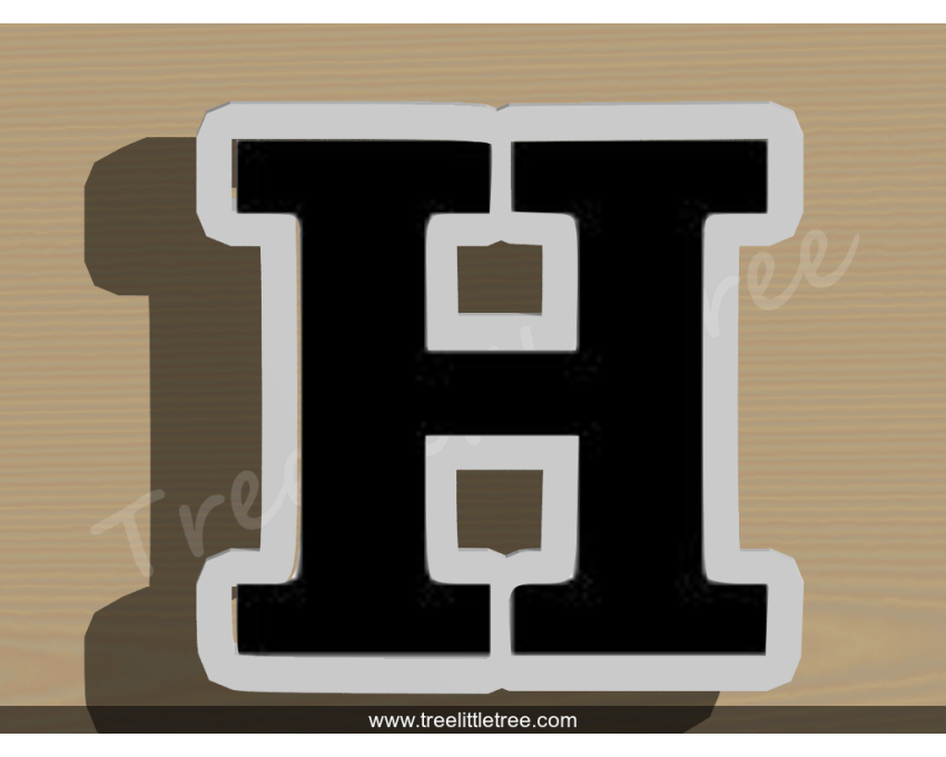 Greek Letter Eta Cookie Cutter. Alphabet Cookie Cutter