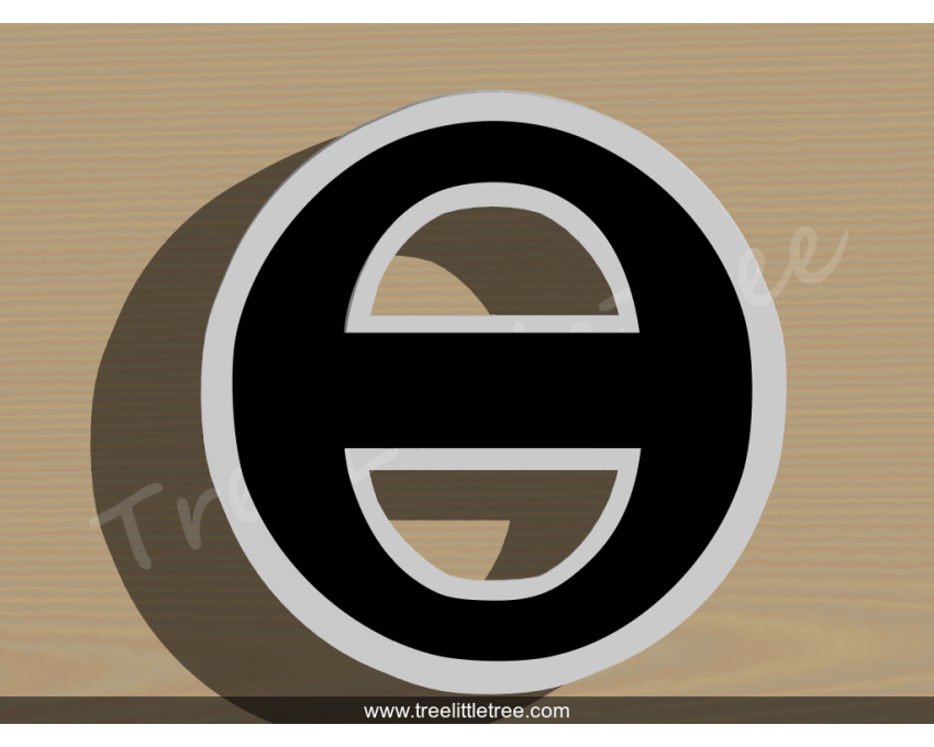 Greek Letter Theta Cookie Cutter. Alphabet Cookie Cutter