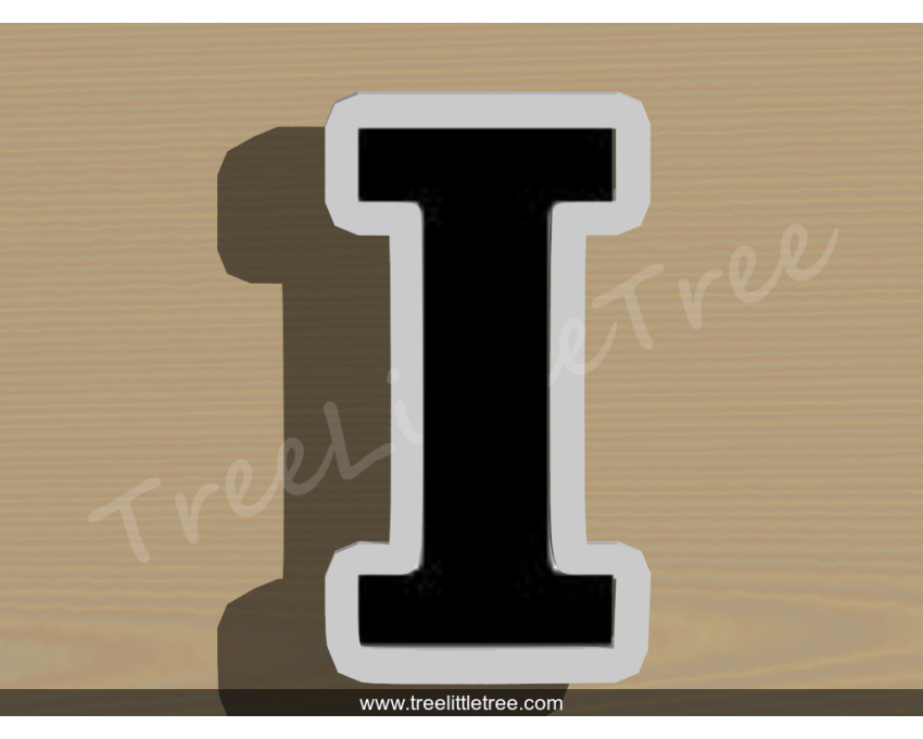 Greek Letter Iota Cookie Cutter. Alphabet Cookie Cutter