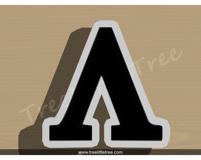 Greek Letter Lambda Cookie Cutter. Alphabet Cookie Cutter