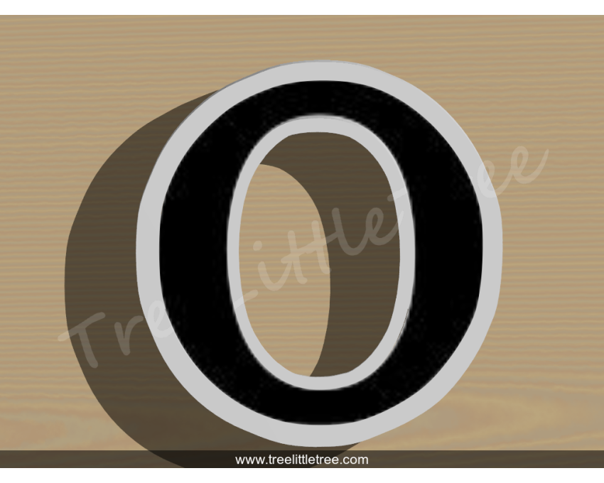 Greek Letter Omicron Cookie Cutter. Alphabet Cookie Cutter