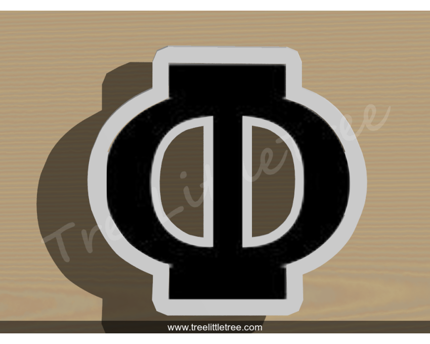 Greek Letter Phi Cookie Cutter. Alphabet Cookie Cutter
