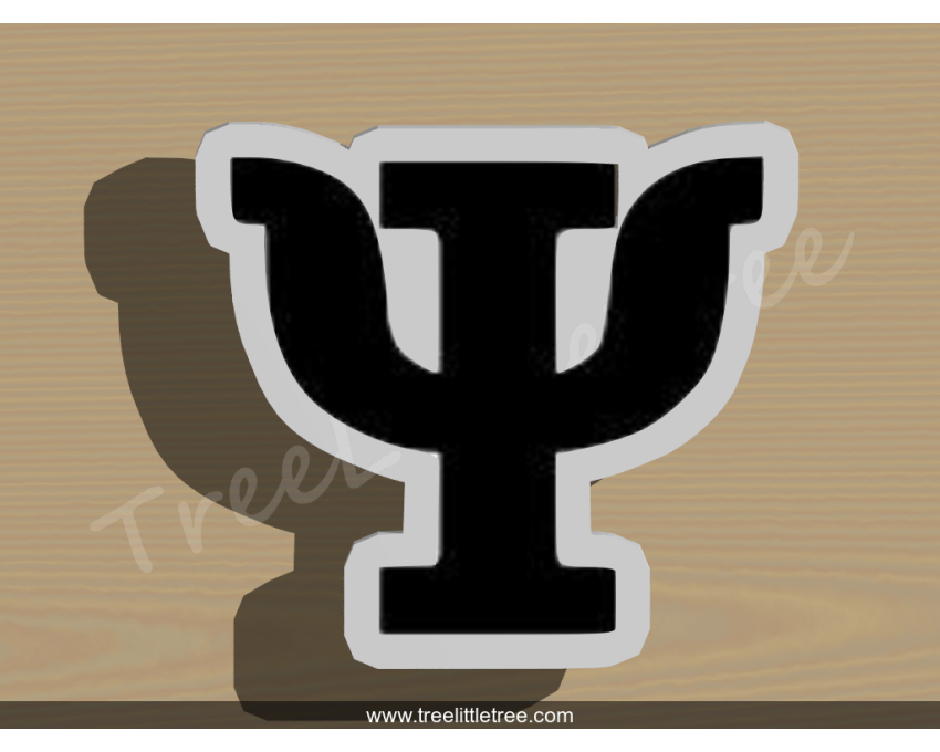 Greek Letter Psi Cookie Cutter. Alphabet Cookie Cutter