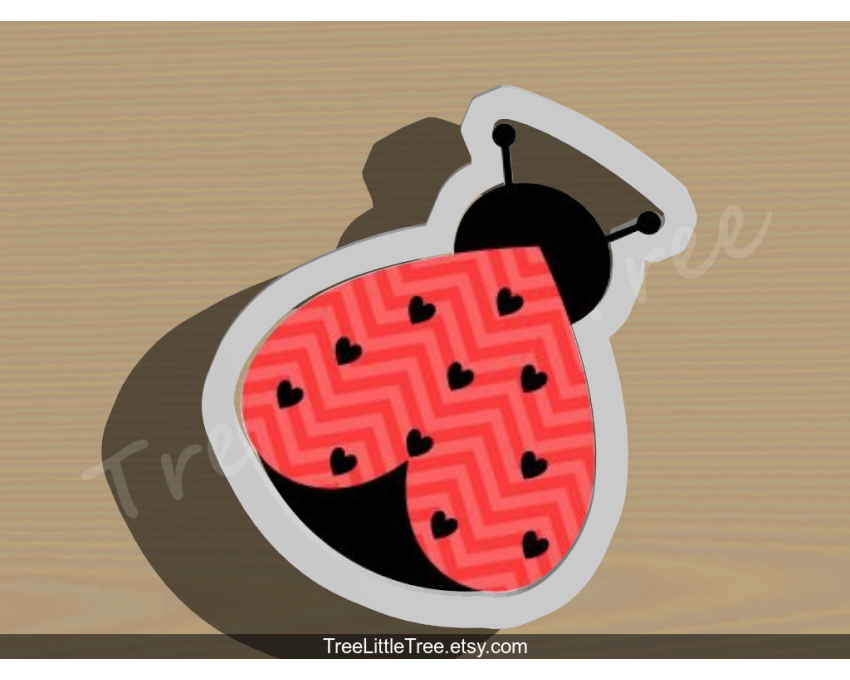 Love Bug Cookie Cutter. Valentine's day Cookie Cutter