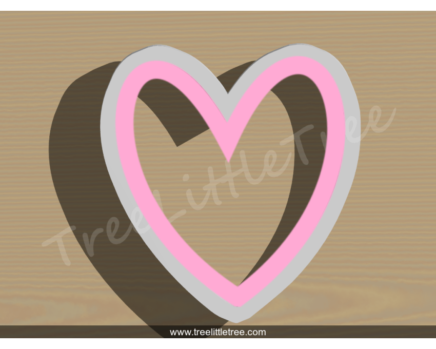 Cute Heart Style 1 Cookie Cutter. Valentine's day Cookie Cutter