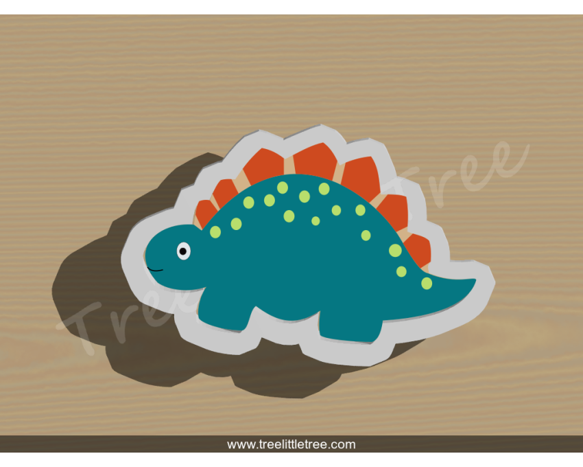Stegosaurus Dinosaur Cookie Cutter. Animal Cookie Cutter