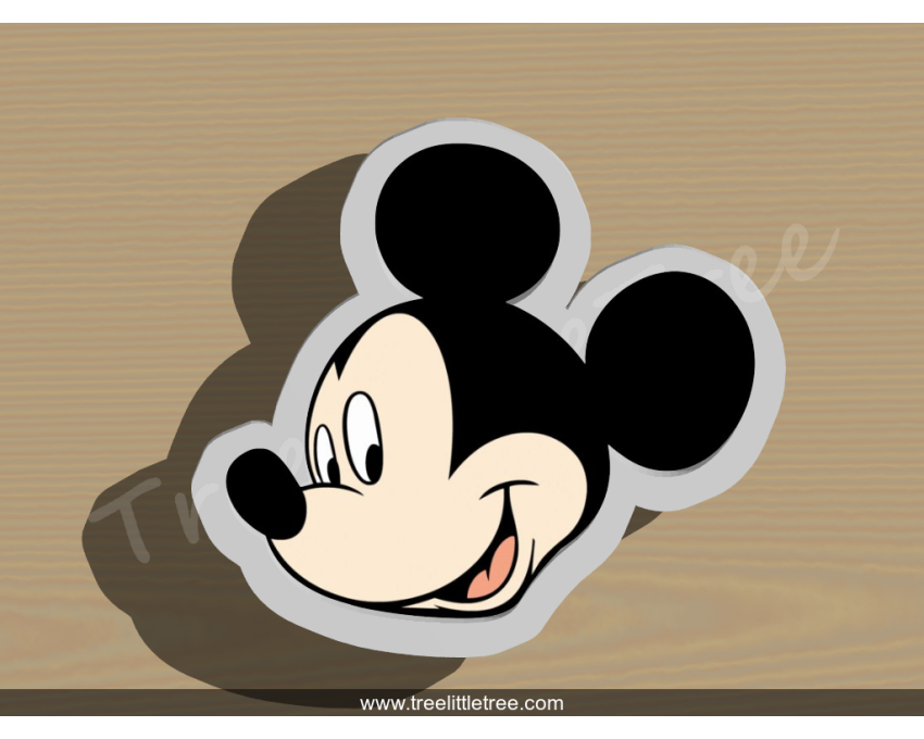 Mickey Side Face Cookie Cutter. Cartoon Cookie Cutter