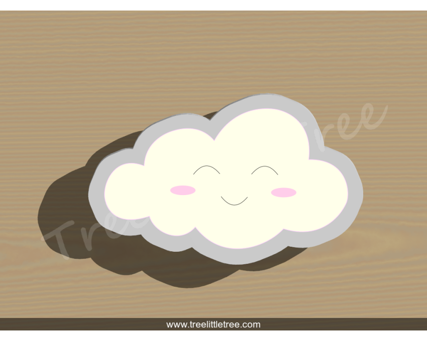 Cloud Style 1 Cookie Cutter. Babyshower Cookie Cutter