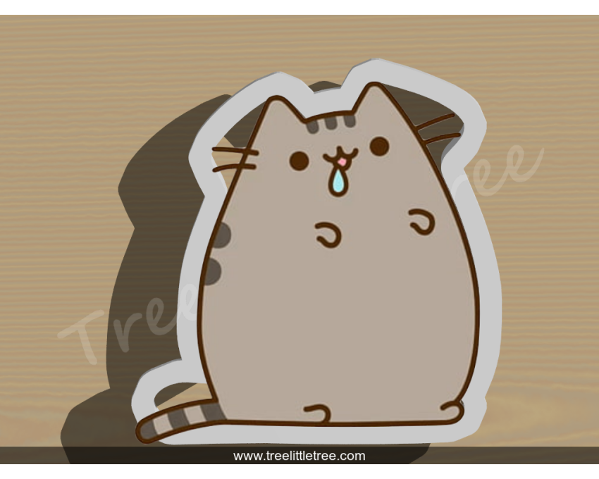 Pusheen Cat Cookie Cutter. Cartoon Cookie Cutter