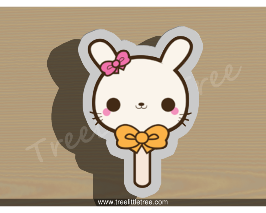 Bunny Pop Cookie Cutter. Easter Cookie Cutter. Animal Cookie Cutter