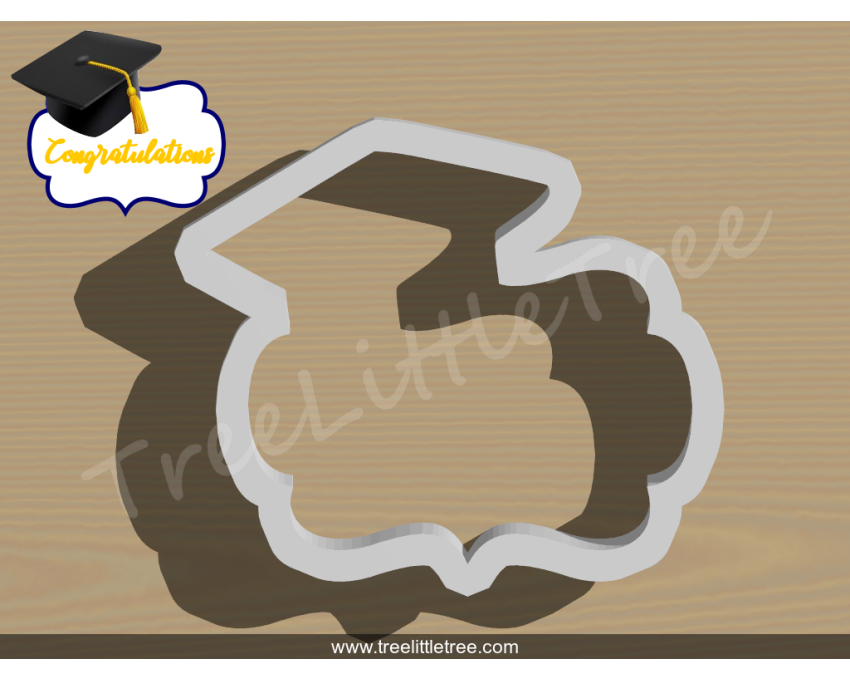 Graduation Cap Plaque Cookie Cutter. School/Grad Cookie Cutter