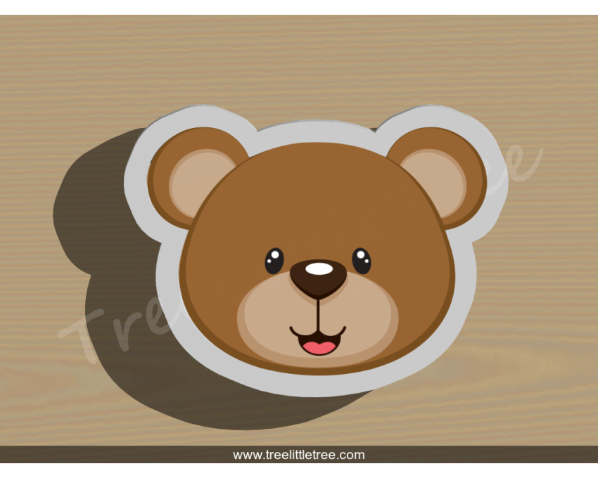 Bear Head Cookie Cutter. Cartoon Cookie Cutter