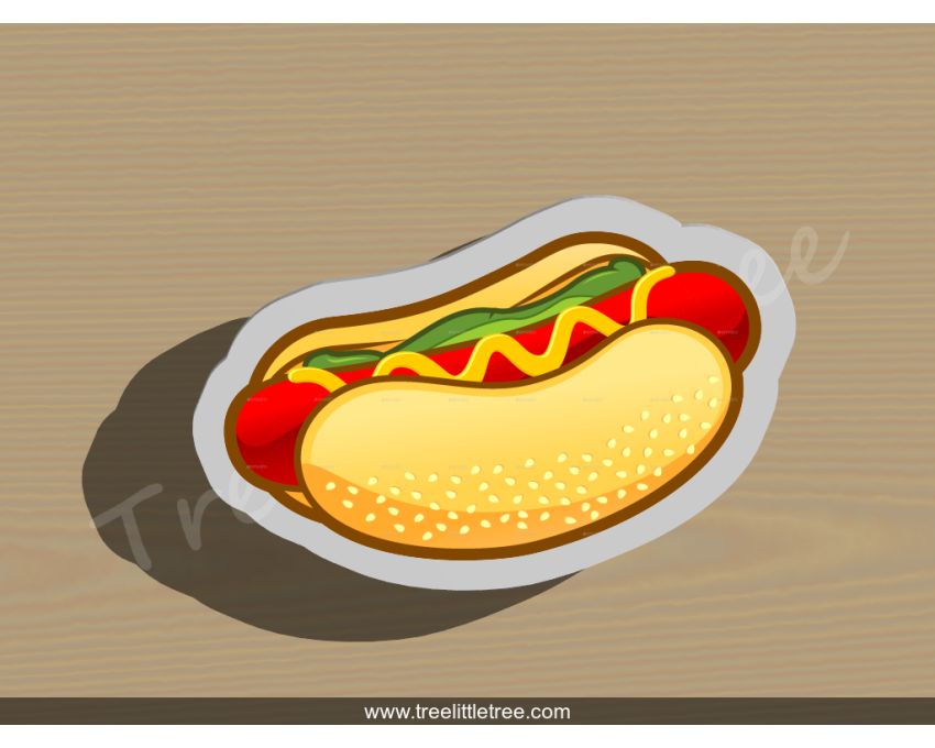 BBQ Hot Dog Cookie Cutter. Summer Season Cookie Cutter. BBQ Cookie Cutter