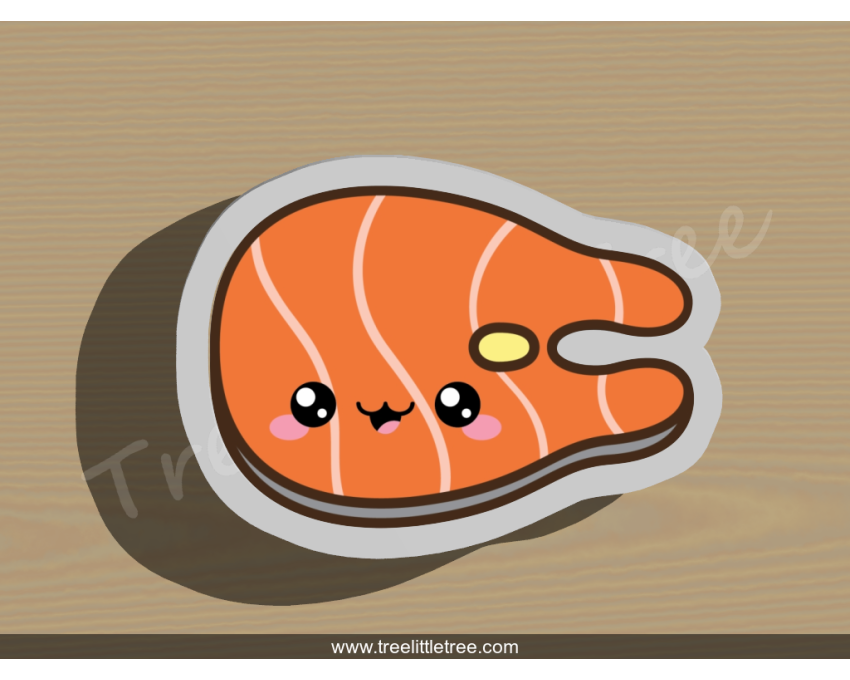 Salmon Steak Cookie Cutter. Summer Season Cookie Cutter. Steak Cookie Cutter