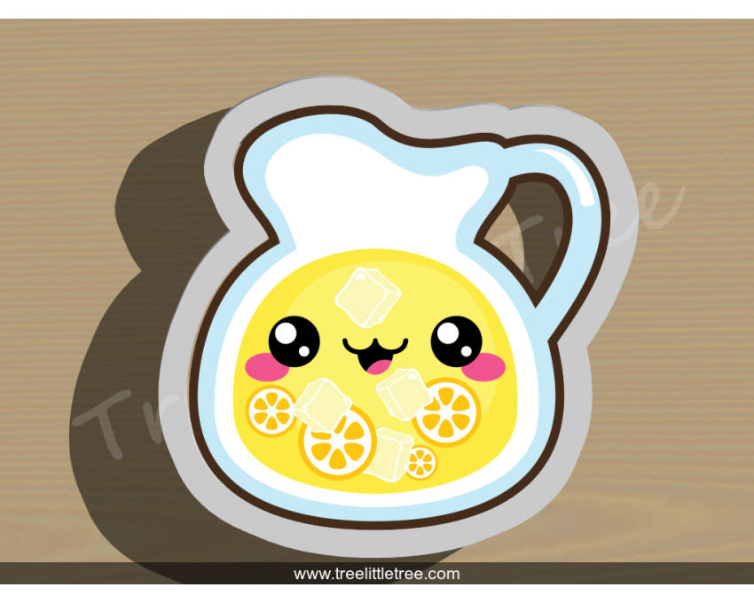 Cute Lemonade Pitcher Cookie Cutter. Summer Season Cookie Cutter. Lemonade Cookie Cutter