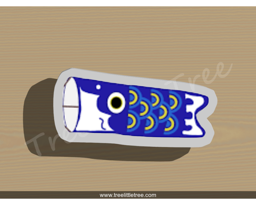 Koi Flag Cookie Cutter. Japan Theme Cookie Cutter