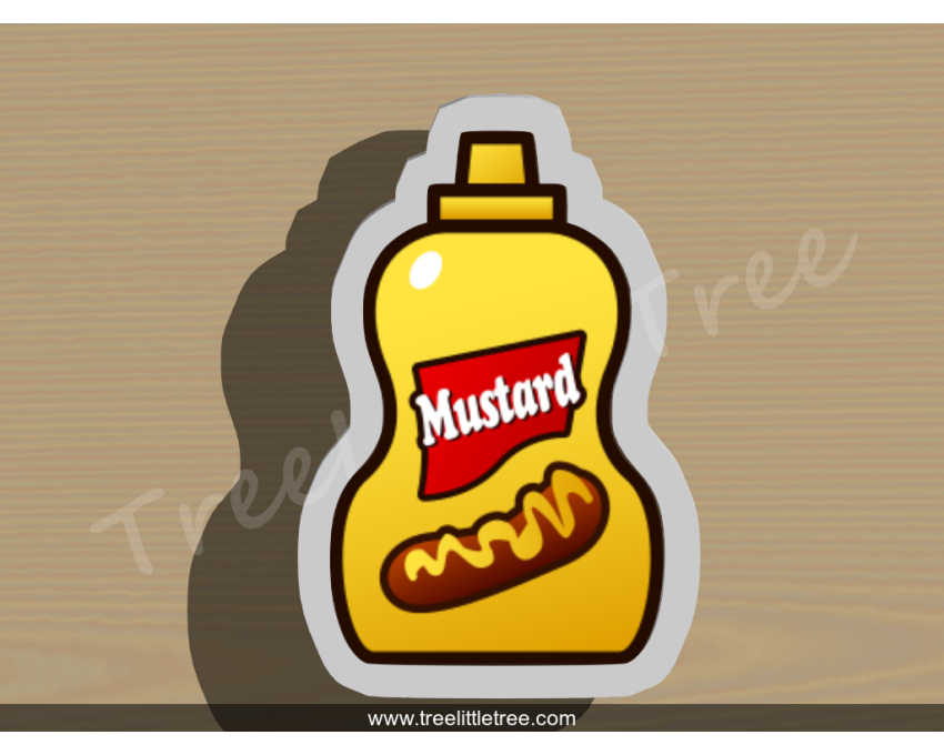Mustard Bottle Cookie Cutter. Summer Season Cookie Cutter. BBQ Cookie Cutter