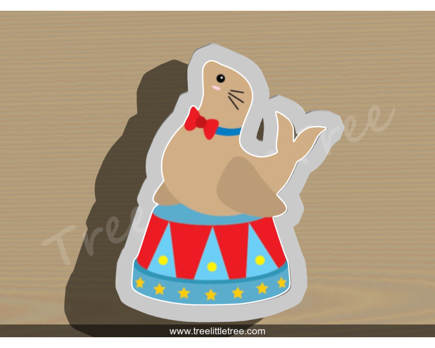 Circus Sea Lion Cookie Cutter. Baby Shower Cookie Cutter. Circus Baby Cookie Cutter