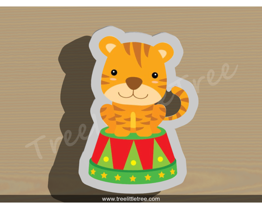 Circus Tiger Cookie Cutter. Baby Shower Cookie Cutter. Circus Baby Cookie Cutter