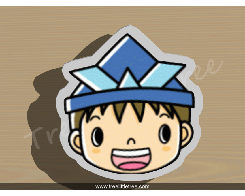 Japanese Boy Doll (Kodomo no Hi) Cookie Cutter. Japan Theme Cookie Cutter